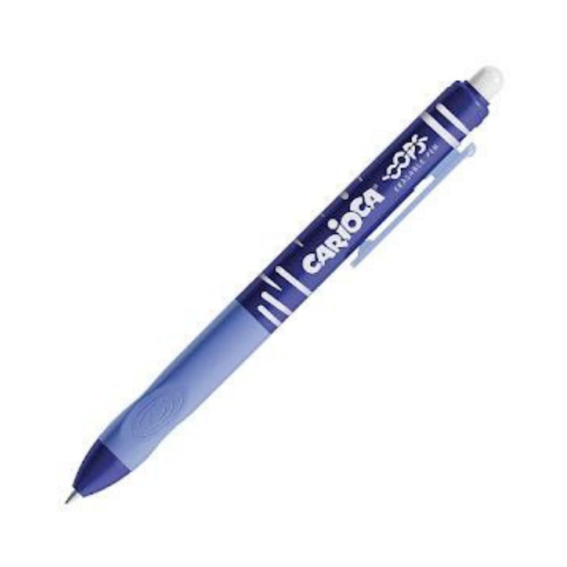 Carioca Oops - Penna Cancellabile Ricaricabile Oops A Scatto 7 Mm - Blu Penne a sfera cancellabile Unicarto.com