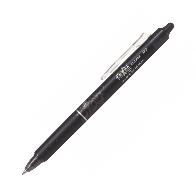 Pilot FriXion Ball Clicker - Penna Gel a Sfera a Scatto Cancellabile - Punta Media 0,7mm - Nero 1pz Penne a sfera cancellabile Unicarto.com
