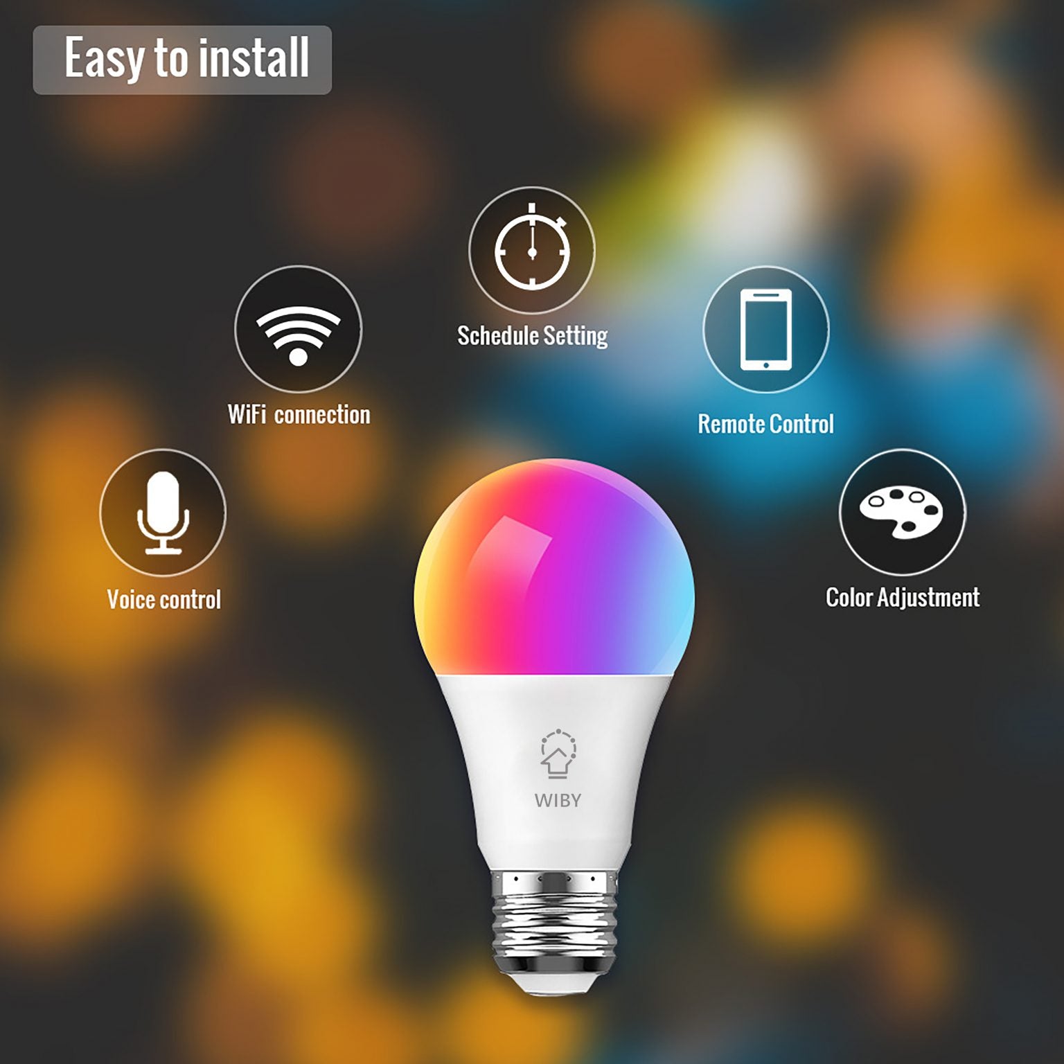 8w 806 dimmerable light light bulb with compatible application with Google and Alexa