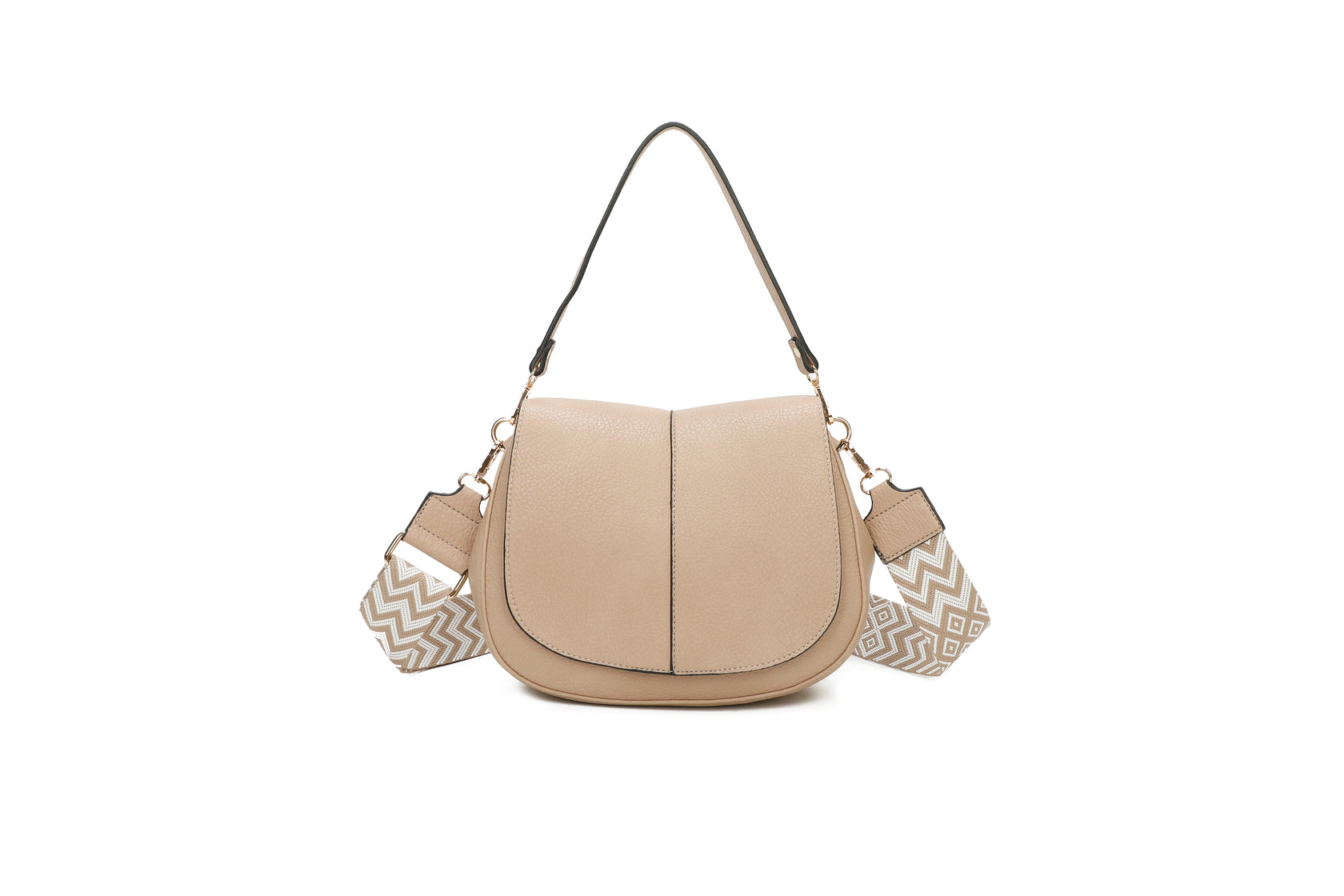 GeoEleganza - Bolsa de Ombro com Alça Geométrica 27 x 22 x 9 cm