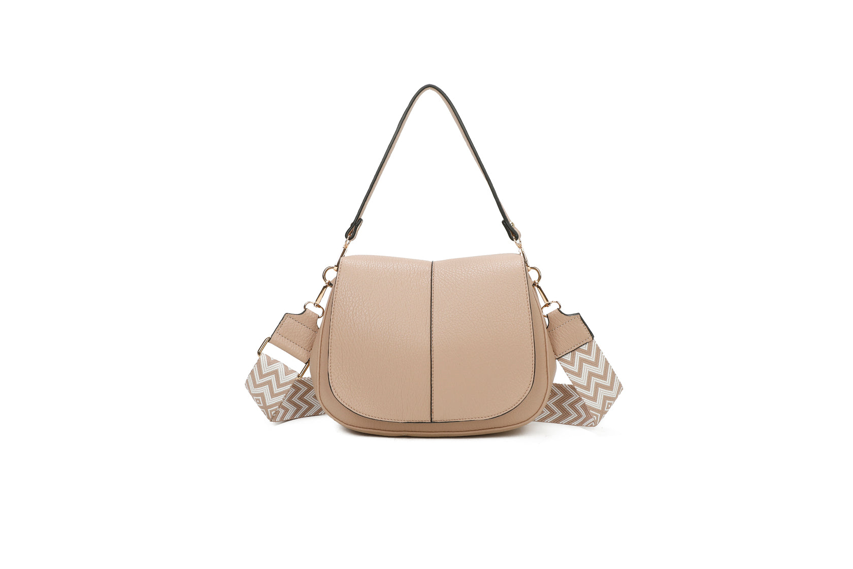 GeoEleganza - Bolsa de Ombro com Alça Geométrica 27 x 22 x 9 cm
