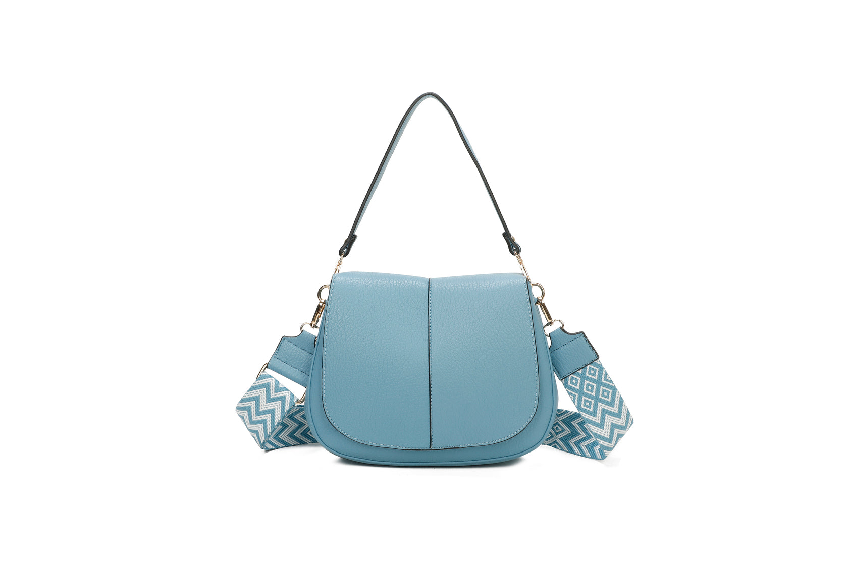 GeoEleganza - Bolsa de Ombro com Alça Geométrica 27 x 22 x 9 cm