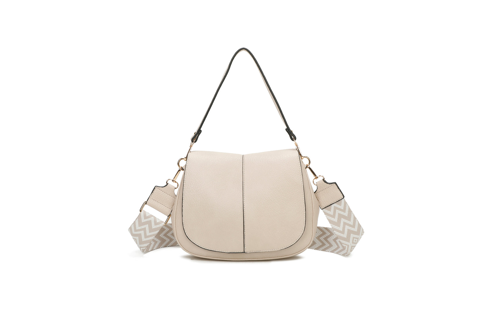 GeoEleganza - Bolsa de Ombro com Alça Geométrica 27 x 22 x 9 cm