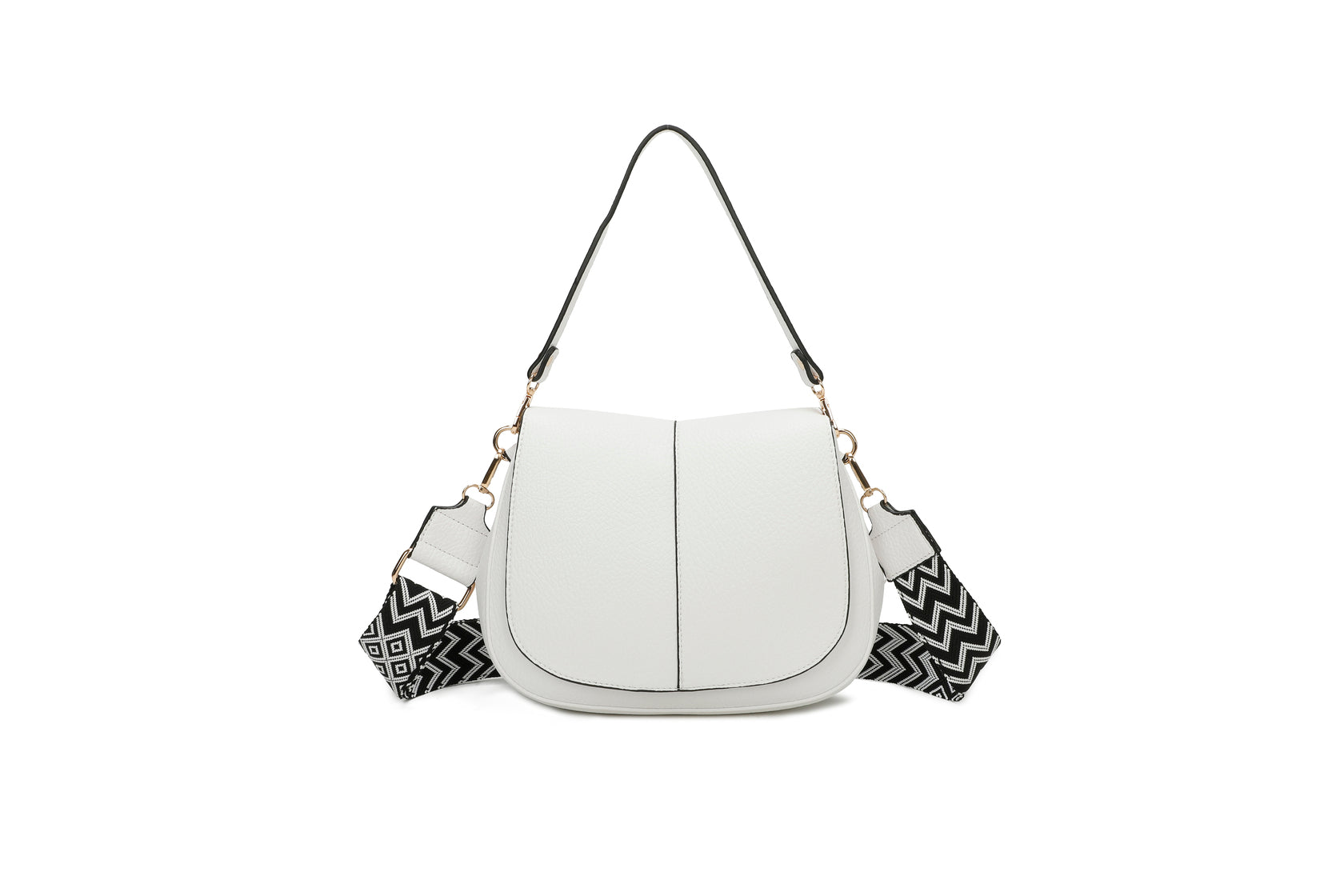 GeoEleganza - Bolsa de Ombro com Alça Geométrica 27 x 22 x 9 cm