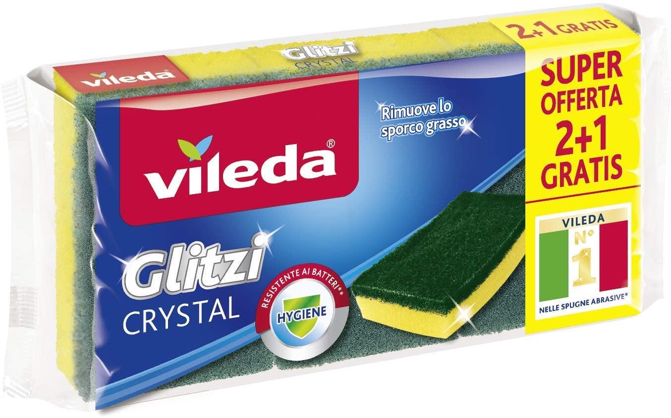 Vileda Spugna Glitzi Crystal 2+1pz Spugne e spugne abrasive