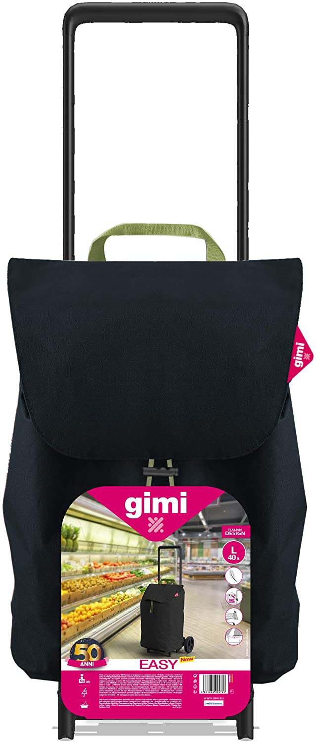 Gimi Easy Carrello Portaspesa Compatto con Capienza da 40 litri Borse da shopping