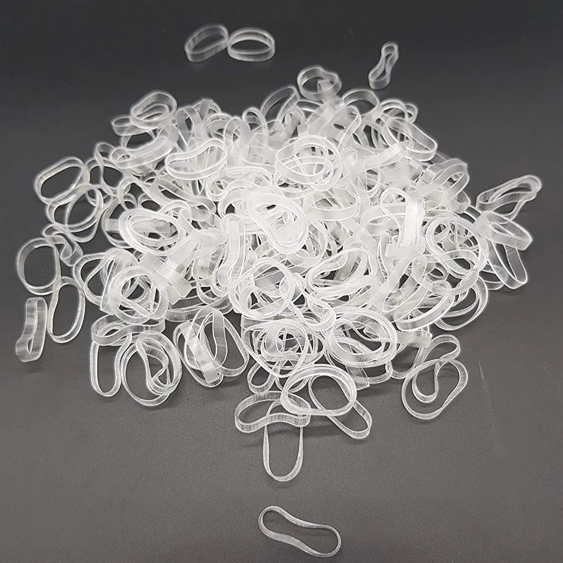 Elastyczne włosy defile w 36 -osobowym opakowaniu - przezroczysty kolor