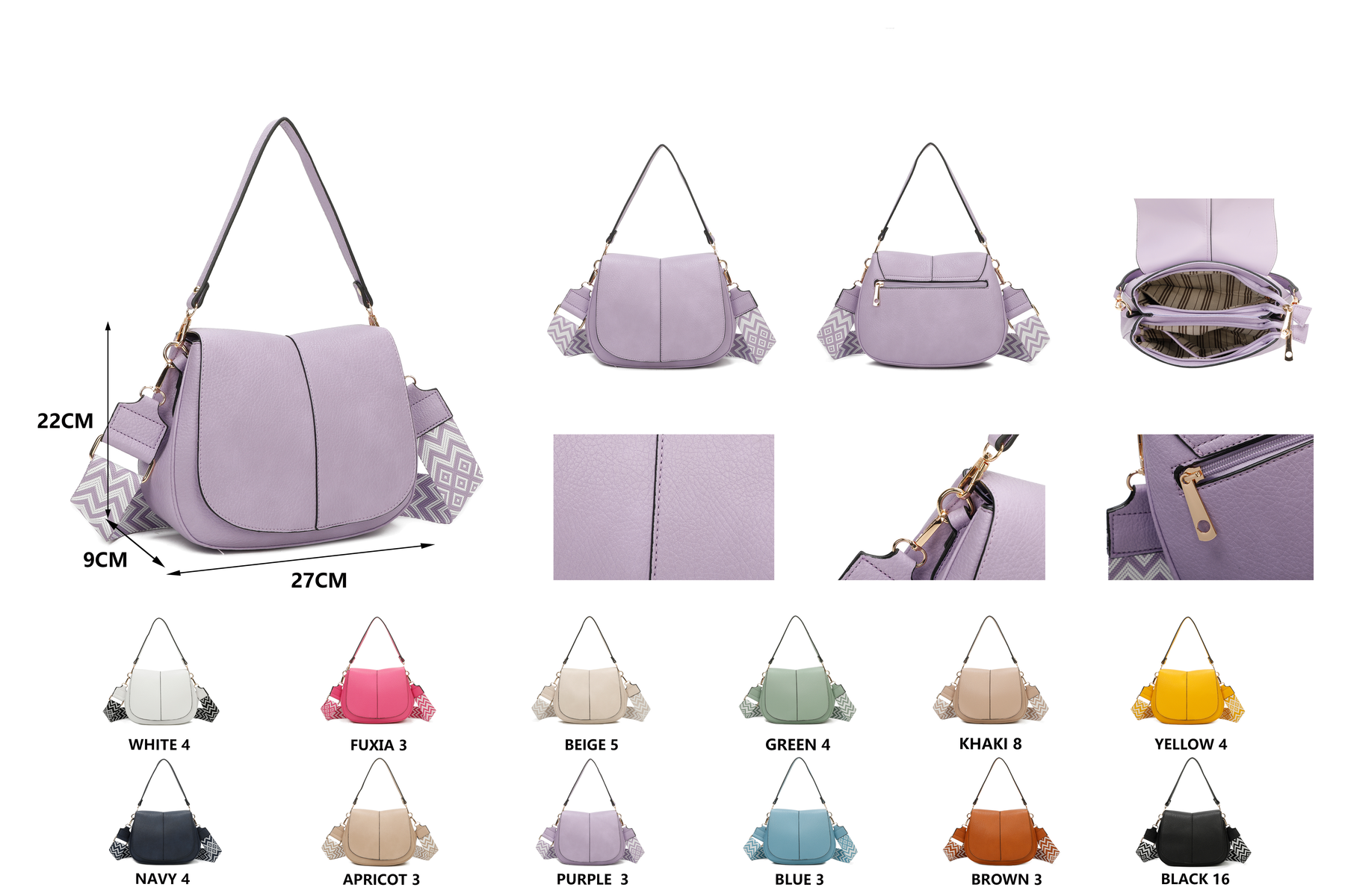 GeoEleganza - Bolsa de Ombro com Alça Geométrica 27 x 22 x 9 cm