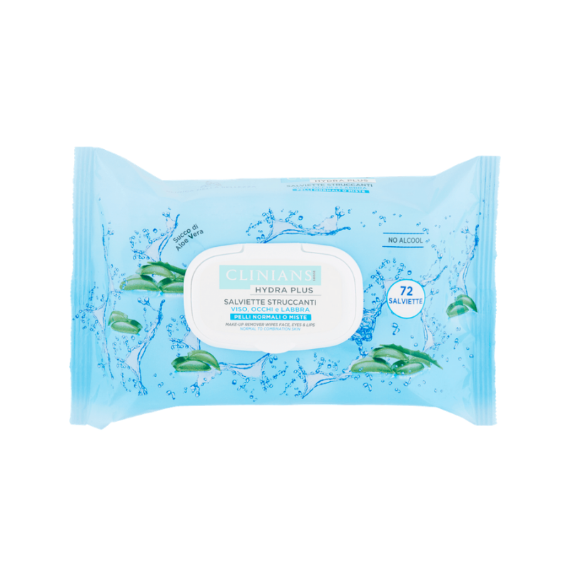 Clinians Salviette Struccanti Viso Hydra Plus Maxi 72 Pz Struccanti per trucco