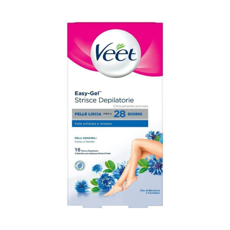 Veet Sctrisce Depilatorie Corpo Pelli Sensibili 16pz Depilazione