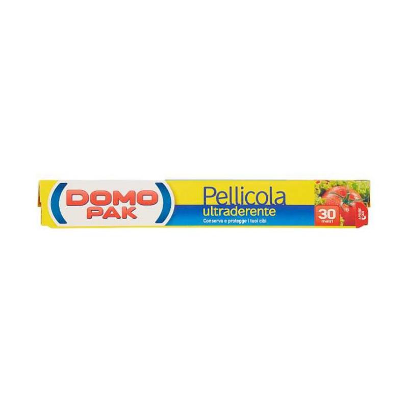 Domopak Pellicola Per Alimenti Trasparente Ultra Aderente 30 Metri Pellicola