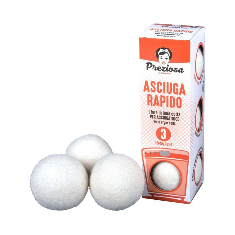 Sfere Di Lana Cotta Per Asciugatrice 3 Pz Accessori per lavatrici e asciugatrici