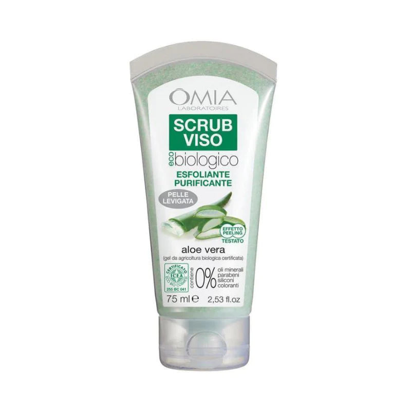 Omia Scrub Biologico Aloe Vera 75 Ml Maschere e peeling per la cura della pelle
