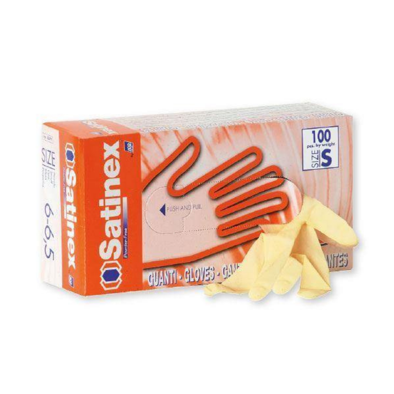 Satinex Guanti In Lattice Monouso Icoguanti Powderfree Ambra S 6-6,5 100 Pz Guanti monouso