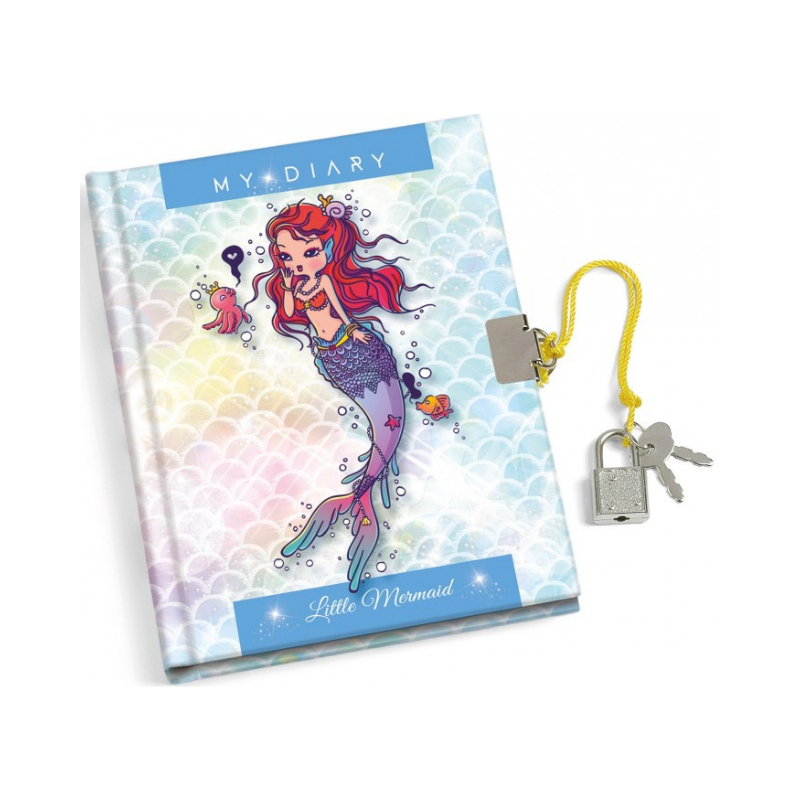 Niji Diario Segreto Con Lucchetto 13X18 Cm Sirenetta Agende e diari Unicarto.com