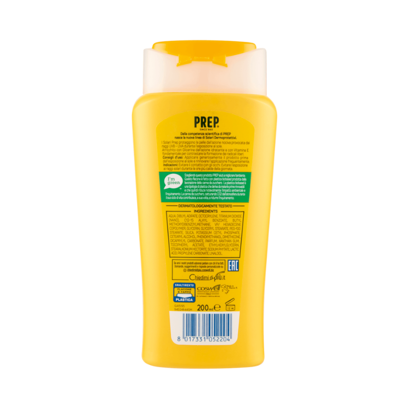 Prep Latte Solare Dermoprotettivo 20SPF 200ml Filtri solari