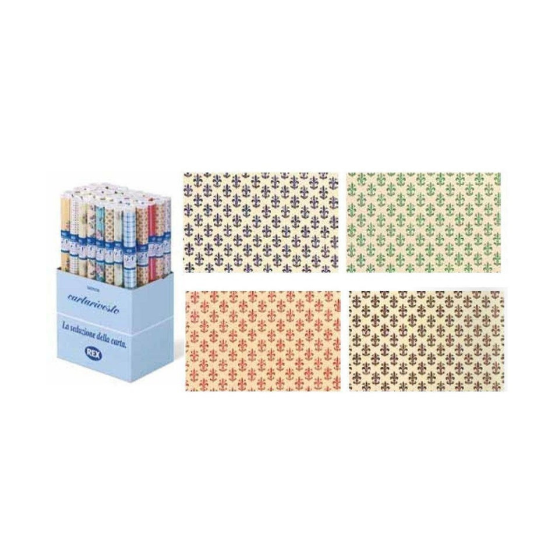 Carta Cassetti Lavabile Rex 5 Metri Colori Misti Decalcomanie da parete