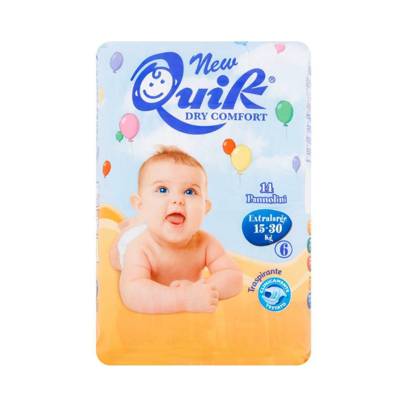 Quik Pannolini 6 Gigante 15-30 Kg 14Pz Pannolini