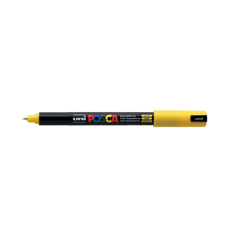 Uni Posca Pen Marcatore Pc1mr Punta Extra Fine 0,7Mm Giallo Marcatori calligrafico Unicarto.com