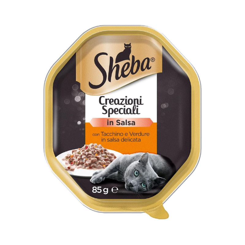 Sheba special creations in sauce with turkey chicken vegetables 85