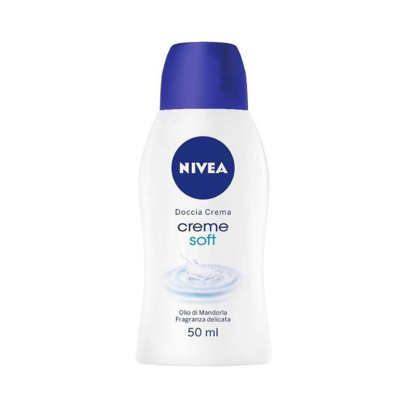 Nivea Soft Crema Doccia Formato Viaggio Olio Di Mandorla Ml.50 Bagni schiuma