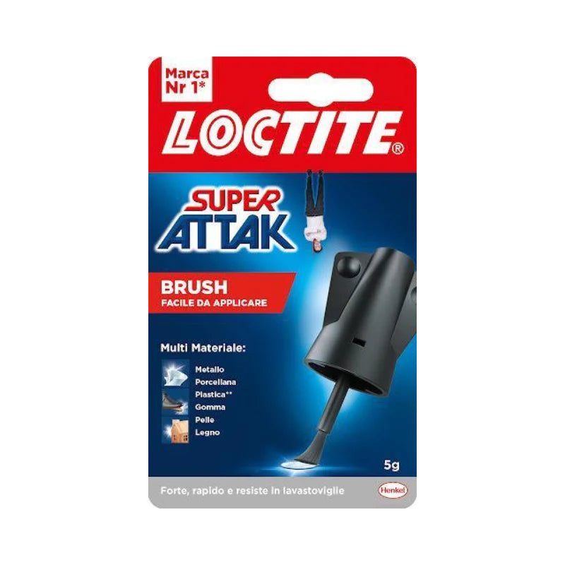 Attak Loctite Super Easy Brush Colla Pennello Da 5 Gr Colla da ufficio e per attività creative