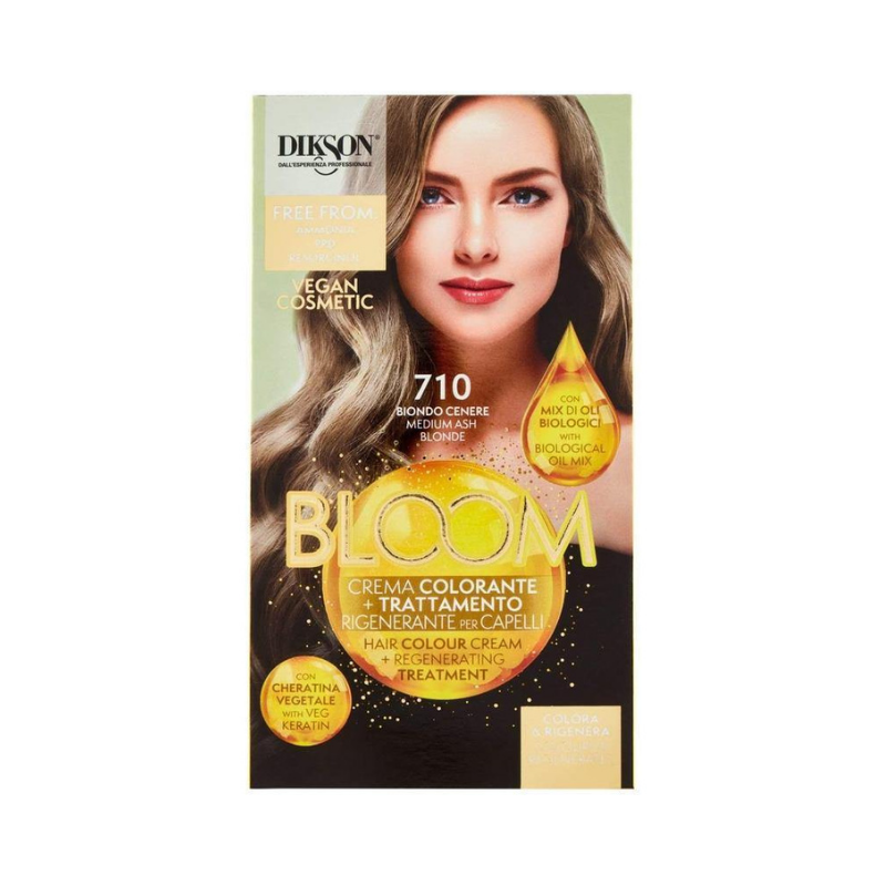 Bloom Dikson Tinta Con Cheratina 710 Biondo Cenere Tintura per capelli