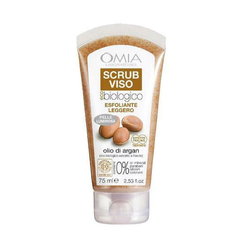 Omia Scrub Viso Olio Argan 75Ml Maschere e peeling per la cura della pelle