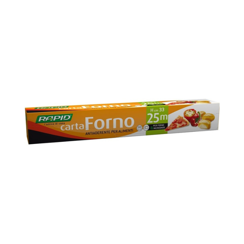Rapid Carta Forno Antiaderente Per Alimenti 25Mt Carta da forno e per biscotti