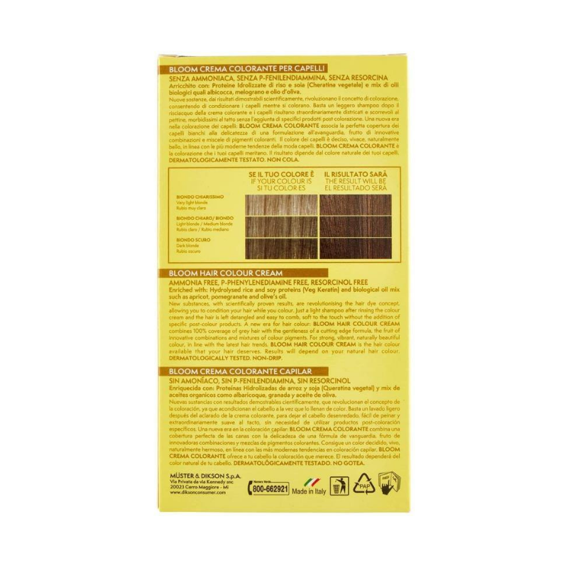Bloom Dikson Tinta Con Cheratina 710 Biondo Cenere Tintura per capelli