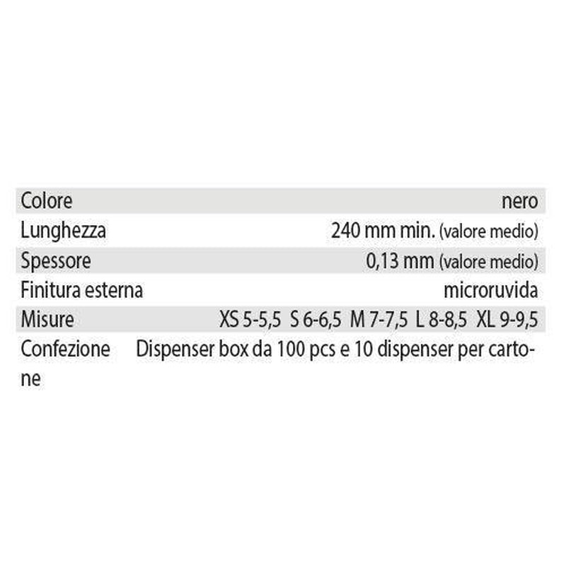 Hirex Guanti Lattice X 100 Nero Medi Prof Taglia M Guanti per pulizie