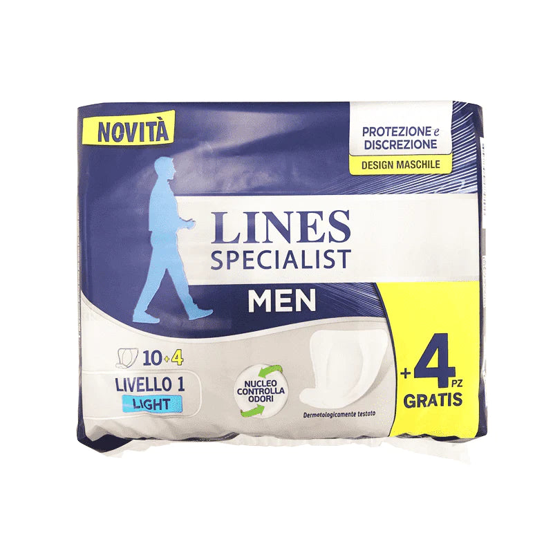 Lines Specialist For Men Livello 1 14Pz Assorbenti e proteggi slip