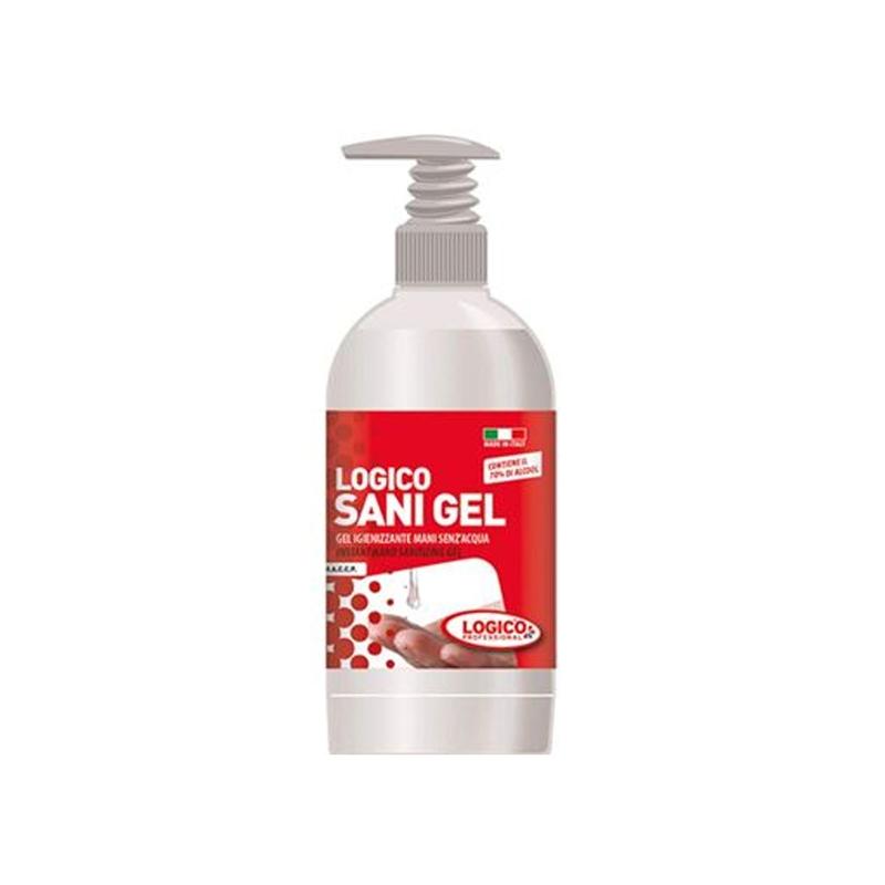 Logico Sani Gel Mani Dispenser 500 ml Con 70% Di Alcool Igienizzanti per mani