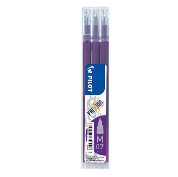Pilot Refil Frixion 0.7 Confezione 3Pezzi - Viola Refill sfera cancellabile Unicarto.com