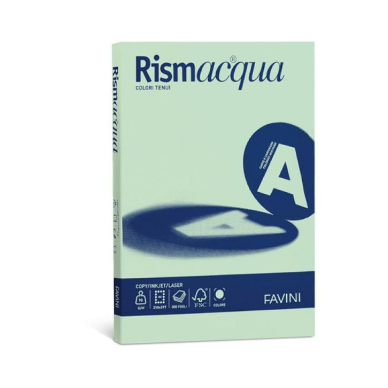 Favini Carta Colorata Stampanti A4 Rismacqua 200Gr 50Ff Verde Chiaro 09 Carta stampanti e fotocopiatrici colorata Unicarto.com