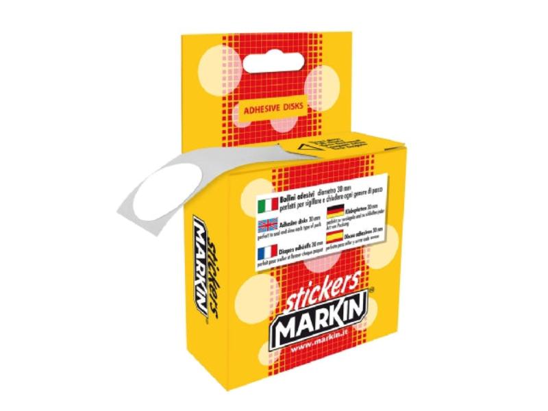 Markin Stickers Callipacco Bollini Tondi Tondi 30mm White 500pz