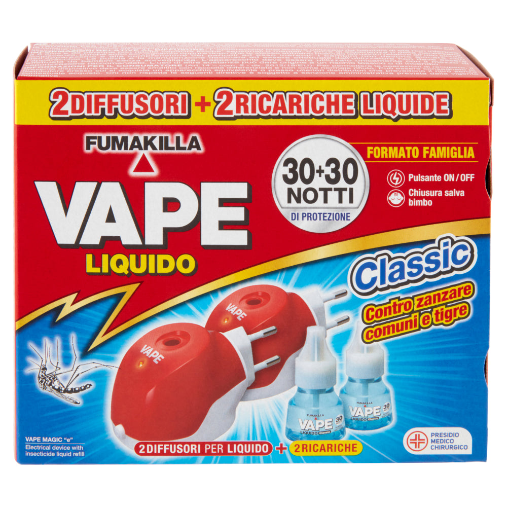 Vape 2 Liquid Enceintes + Recharge liquide classique 30 + 30 nuits