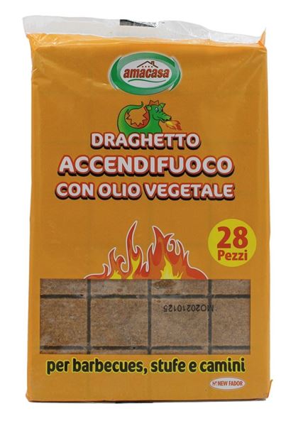 Draghetto Accendifuocco Ecologico 28 Cubi