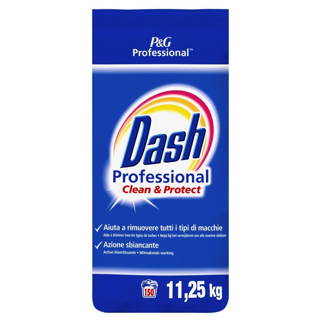 Dash Professional Detersivo In Polvere Clean & Protect Per Bucato 150 Lavaggi 11.25 Kg