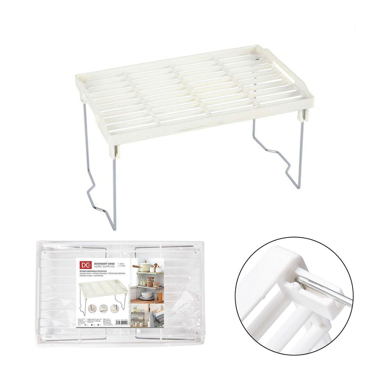 Vouwing Organiserende plank voor keuken en pantry - 38x23x17 cm