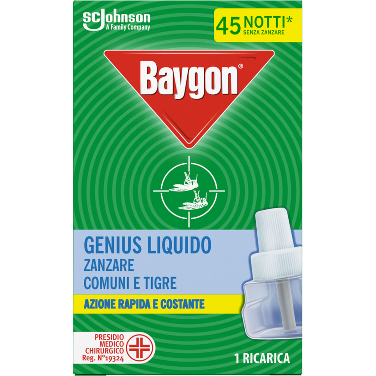 Baygon Genius Insectide Mosquito Płyn ładuje 45 noce