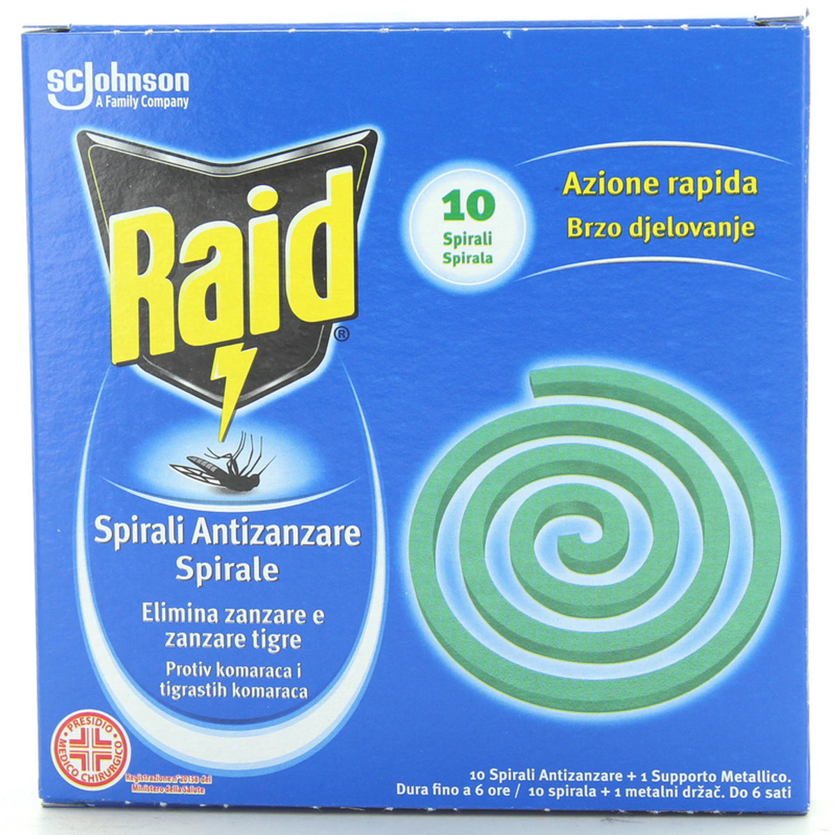 Insecticide raid spirals anti -media 10 pcs