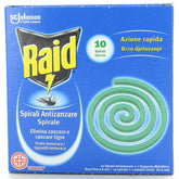Raid inseticida espiral anti -media 10 pcs