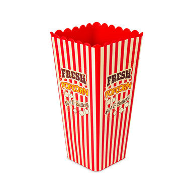 Vintage red plastic popcorn basket