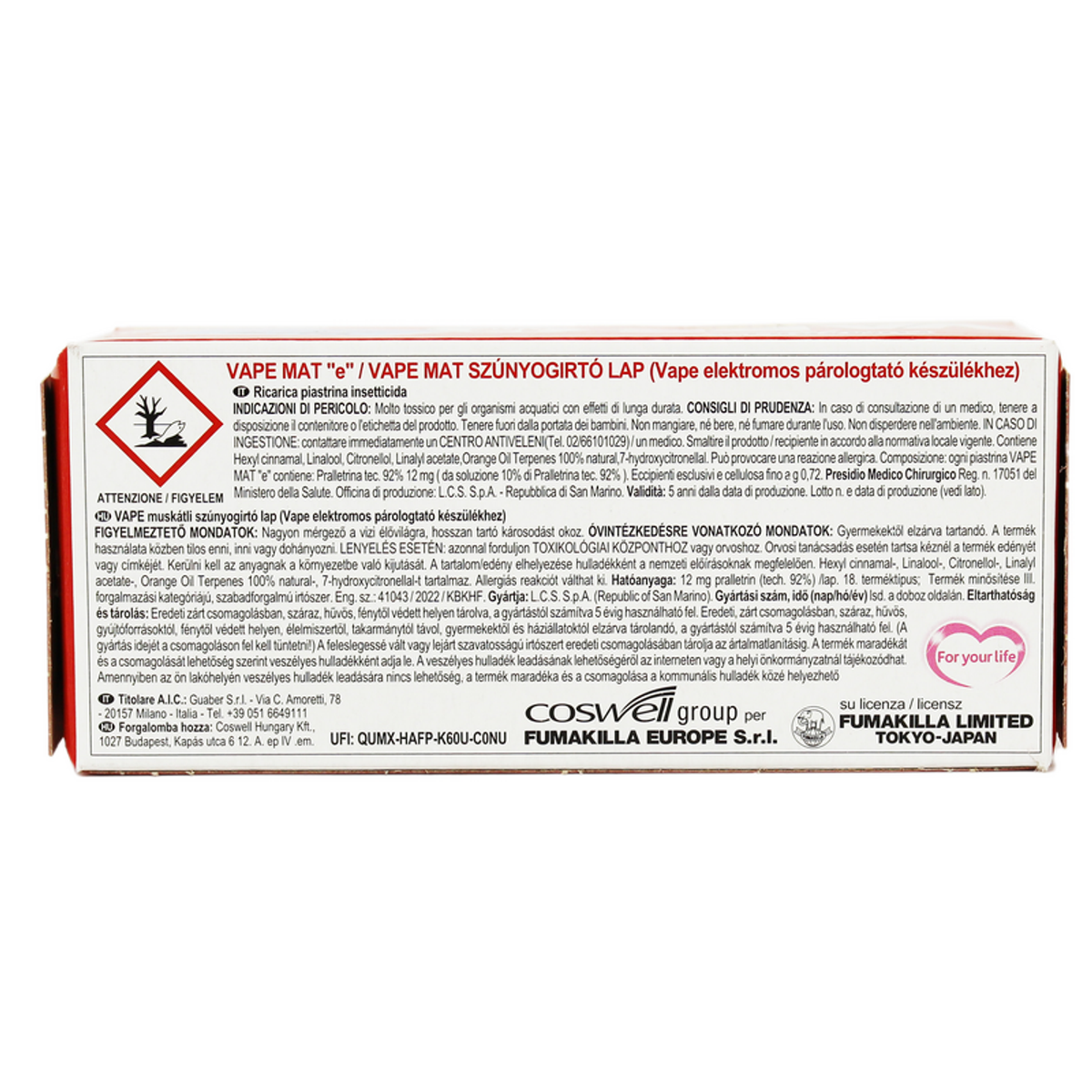 Insecticid Vape Classic Anti -Zanzara Placale 30 PC -uri