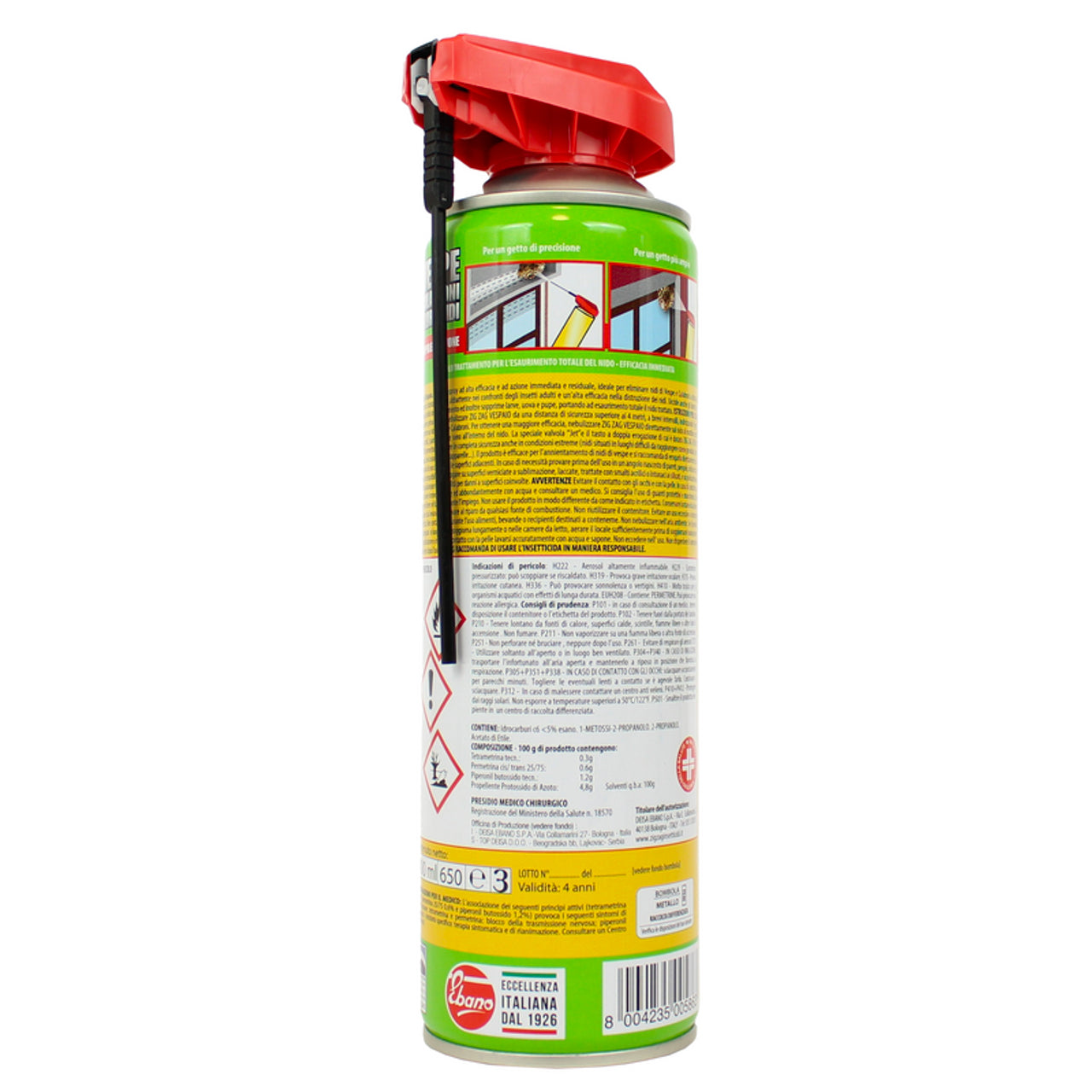 Insecticida zig zag nidos de precisión vespaio de avispas y calabroni 400 ml