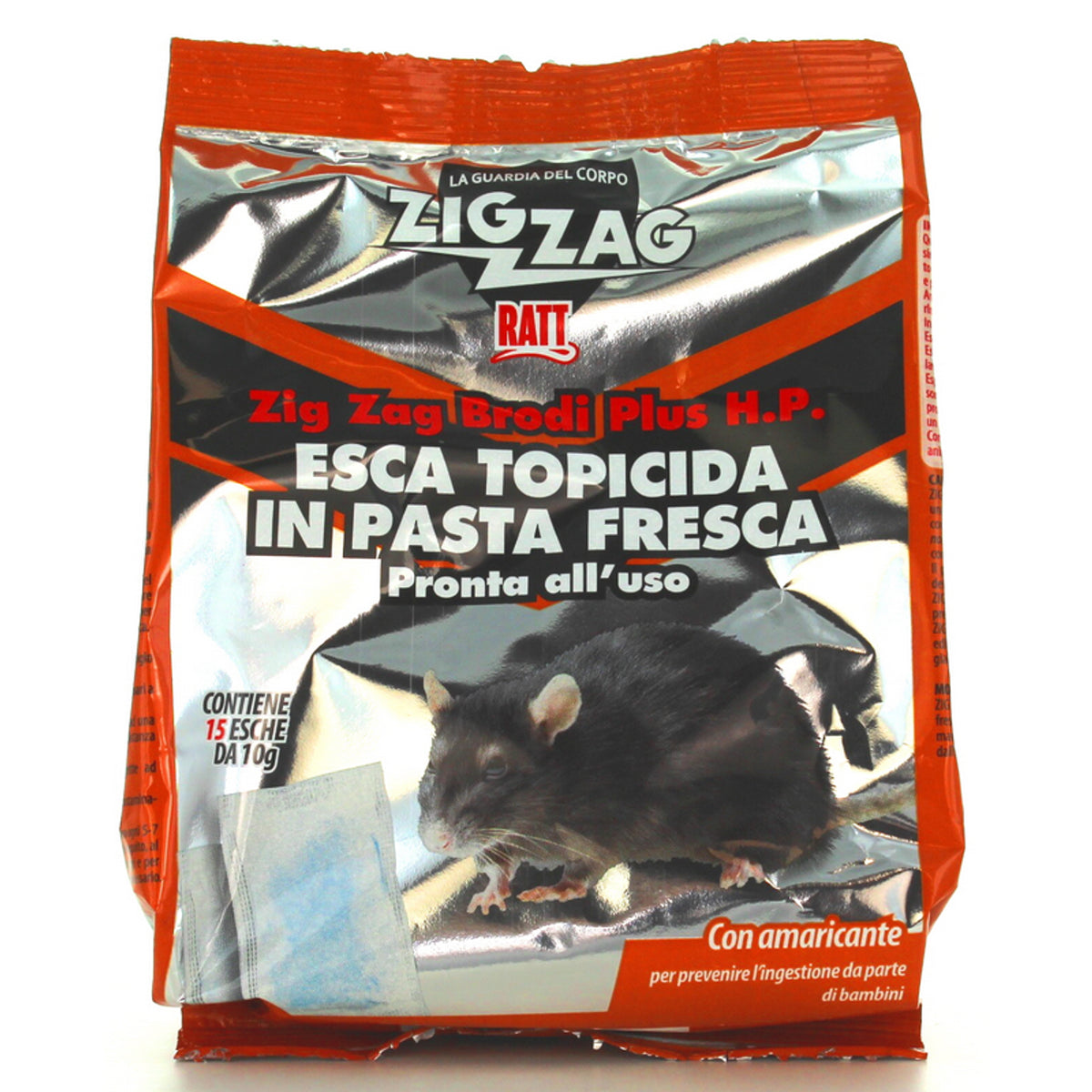 Zick Zag Ratt Topicida -Köder in Presca Pasta 15 Köder von 10 g