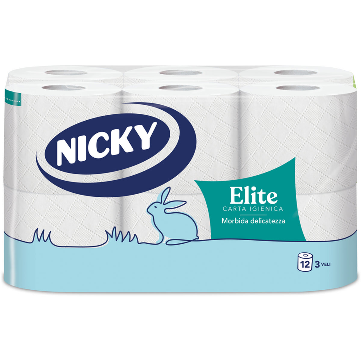 Χαρτί υγείας Nicky Elite 12 Rolls 3 πέπλα