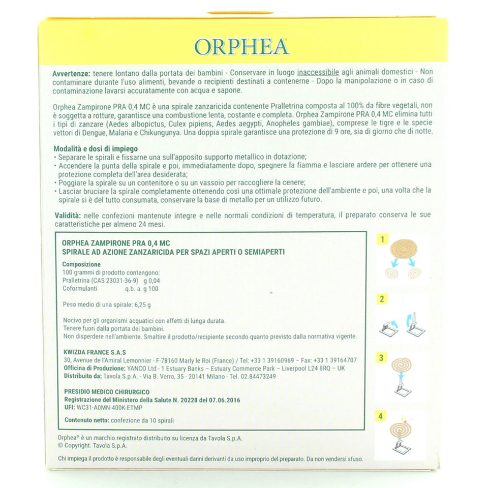 Orphée insecticide spirale spirale 10 pcs