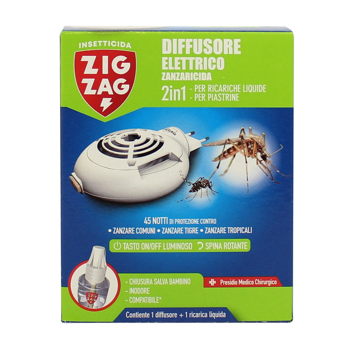 Difuzor electric zig zag + încărcare lichidă 30 ml